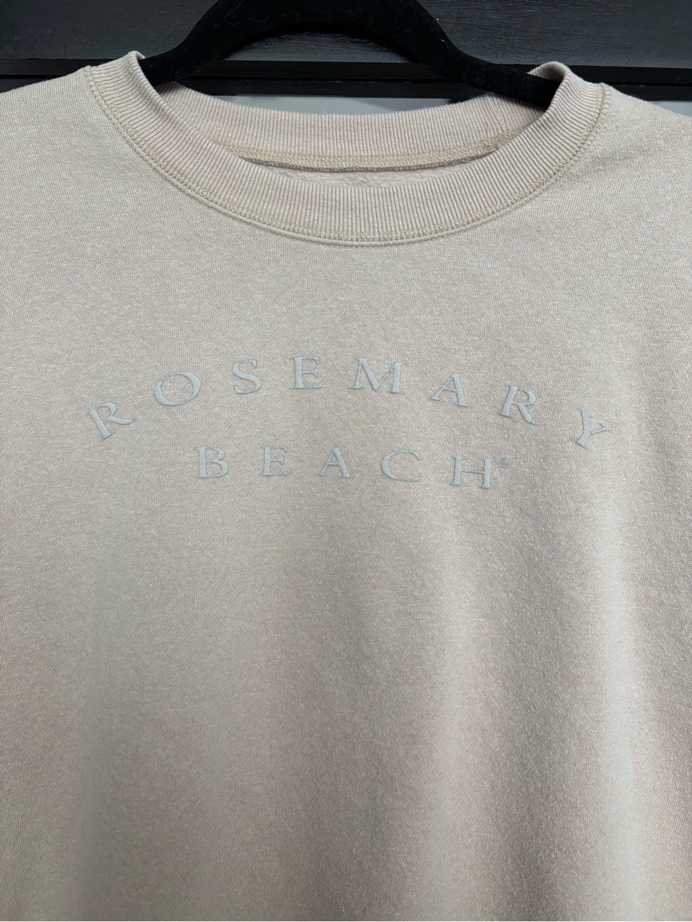 Rosemary Beach Fleece Sherpa Crewneck Sweatshirt Oatmeal League 91 - Small - Picture 3 of 10
